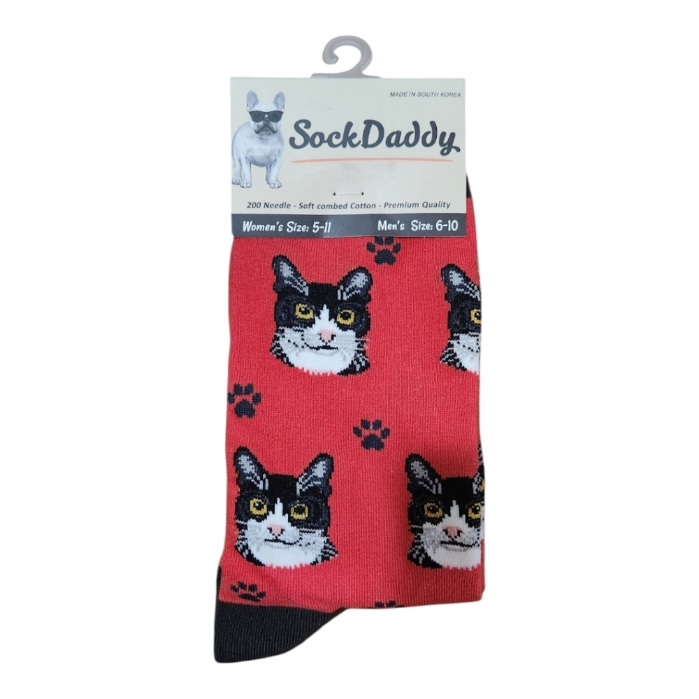 🆕️ Sock Daddy Black and White Cat Unisex Socks